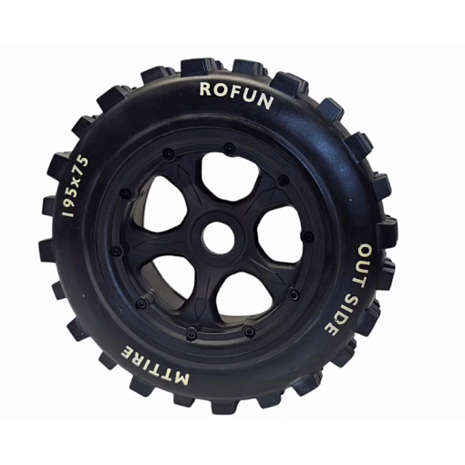 Rofun 5T SC Losi T XL Front Knobby Tyre & 5 Spoke Wheel (1wheel)